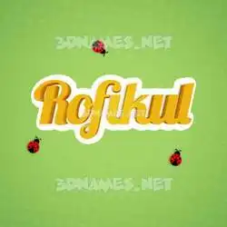rofikul in Ladybugs style - 3D name wallpaper