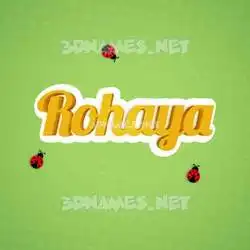 rohaya in Ladybugs style - 3D name wallpaper