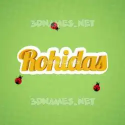 rohidas in Ladybugs style - 3D name wallpaper