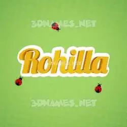 rohilla in Ladybugs style - 3D name wallpaper