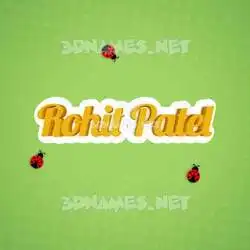 rohit patel in Ladybugs style - 3D name wallpaper