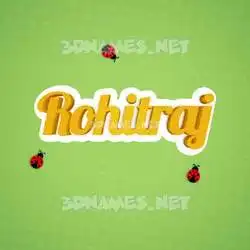 rohitraj in Ladybugs style - 3D name wallpaper