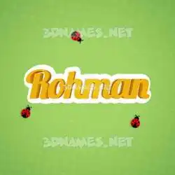 rohman in Ladybugs style - 3D name wallpaper