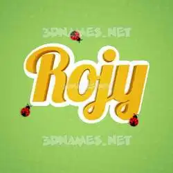 rojy in Ladybugs style - 3D name wallpaper