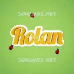 rolan in Ladybugs style - 3D name wallpaper
