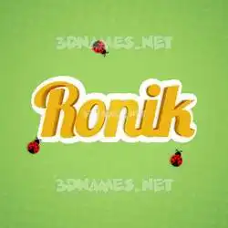 ronik in Ladybugs style - 3D name wallpaper