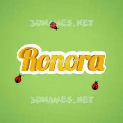 ronora in Ladybugs style - 3D name wallpaper