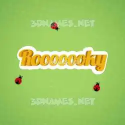 rooooooky in Ladybugs style - 3D name wallpaper