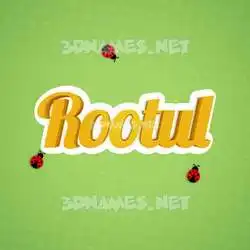 rootul in Ladybugs style - 3D name wallpaper