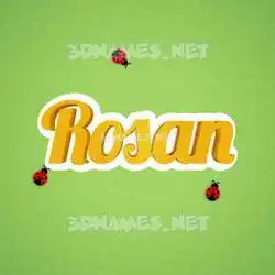 rosan in Ladybugs style - 3D name wallpaper