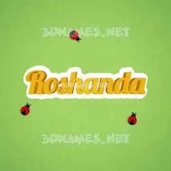 roshanda in Ladybugs style - 3D name wallpaper