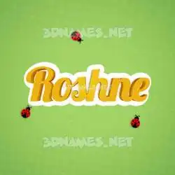 roshne in Ladybugs style - 3D name wallpaper