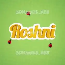 roshni in Ladybugs style - 3D name wallpaper