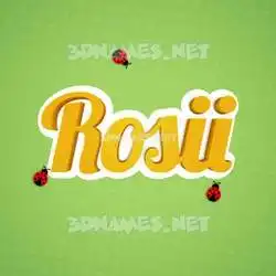 rosii in Ladybugs style - 3D name wallpaper