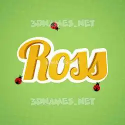 ross in Ladybugs style - 3D name wallpaper