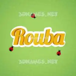 rouba in Ladybugs style - 3D name wallpaper