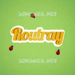 routray in Ladybugs style - 3D name wallpaper