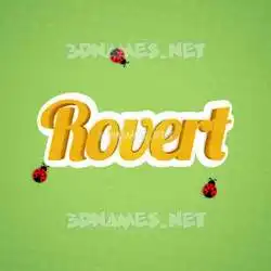 rovert in Ladybugs style - 3D name wallpaper