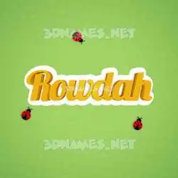 rowdah in Ladybugs style - 3D name wallpaper