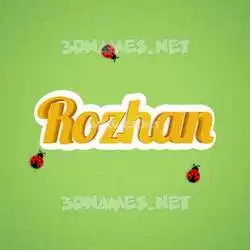 rozhan in Ladybugs style - 3D name wallpaper