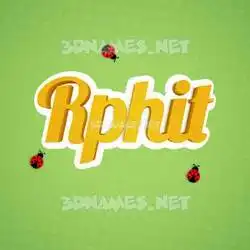 rphit in Ladybugs style - 3D name wallpaper