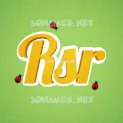 rsr in Ladybugs style - 3D name wallpaper