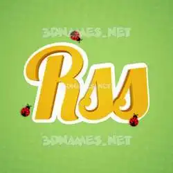 rss in Ladybugs style - 3D name wallpaper