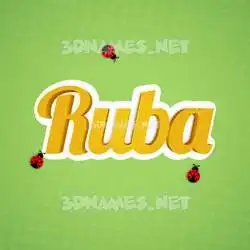 ruba in Ladybugs style - 3D name wallpaper