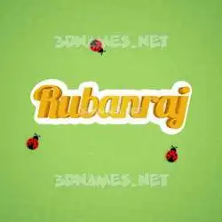 rubanraj in Ladybugs style - 3D name wallpaper