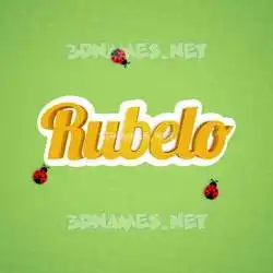rubelo in Ladybugs style - 3D name wallpaper