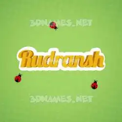 rudransh in Ladybugs style - 3D name wallpaper