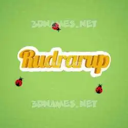 rudrarup in Ladybugs style - 3D name wallpaper