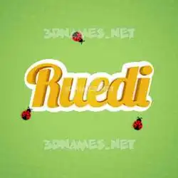 ruedi in Ladybugs style - 3D name wallpaper