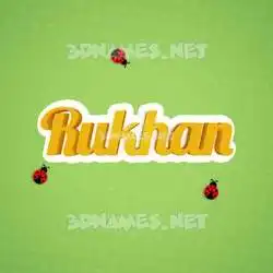 rukhan in Ladybugs style - 3D name wallpaper