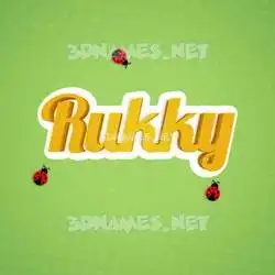 rukky in Ladybugs style - 3D name wallpaper