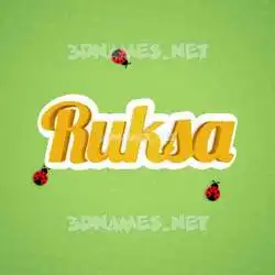 ruksa in Ladybugs style - 3D name wallpaper