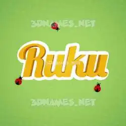 ruku in Ladybugs style - 3D name wallpaper