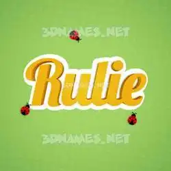 rulie in Ladybugs style - 3D name wallpaper
