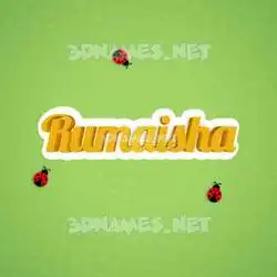 rumaisha in Ladybugs style - 3D name wallpaper