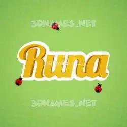 runa in Ladybugs style - 3D name wallpaper