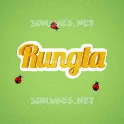 rungta in Ladybugs style - 3D name wallpaper