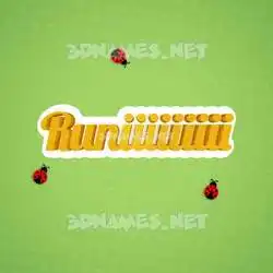 runiiiiiiiii in Ladybugs style - 3D name wallpaper