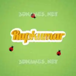 rupkumar in Ladybugs style - 3D name wallpaper