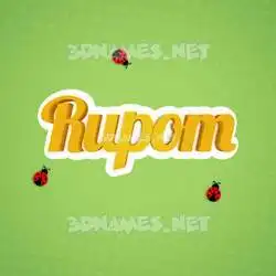 rupom in Ladybugs style - 3D name wallpaper