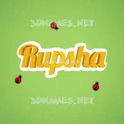 rupsha in Ladybugs style - 3D name wallpaper