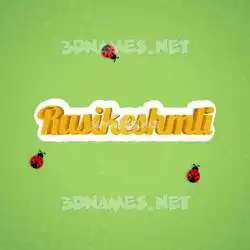 rusikeshmli in Ladybugs style - 3D name wallpaper