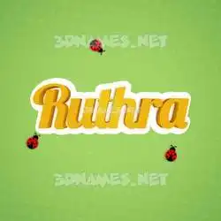 ruthra in Ladybugs style - 3D name wallpaper