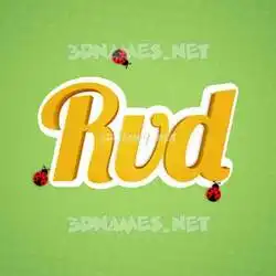 rvd in Ladybugs style - 3D name wallpaper