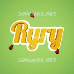 ryry in Ladybugs style - 3D name wallpaper