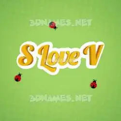s love v in Ladybugs style - 3D name wallpaper